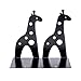HAIXUN Cute Giraff Nonskid Bookends Bookend Art Gift (Black)