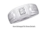 Mens White Gold 1/4 ctw. Diamond Wedding Band