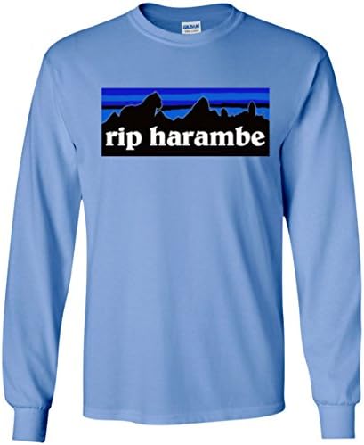 RIP Harambe Patagonia Long Sleeve - Carolina Blue / Medium