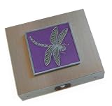 Purple Dragonfly Travel Jewelry Case