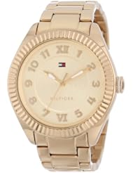 Tommy Hilfiger Womens 1781345 Casual Sport Gold-Plated Coin Edge Bezel Watch
