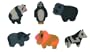 144 pc Zoo Animal Mini Erasers