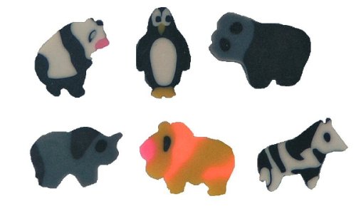 144 pc Zoo Animal Mini Erasers