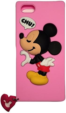 iPhone 5/5s Case, Mickey Mouse Lover, Cute Disney Cartoon Soft Silicone Back Cover Case, Protective Skin Case - Compatible With Apple iPhone 5 or iPhone 5s - Dress Your New Phone! by Diamend (Pink)