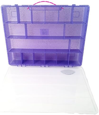 Purple Glitter My Pet Place, Organizer for My Little Pony, Littlest Pet Shop, Shopkins, or Your Special Animal Collection, Storage for Small Favorite Toys, Sturdy, Lightweight Carrying Case