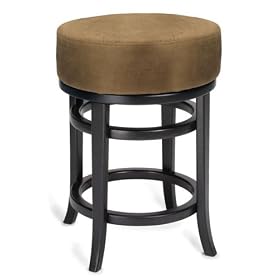 Juno Swivel Counter Stool, BACKLESS 24H, MOROCCAN BROWN by Home Decorators Collection