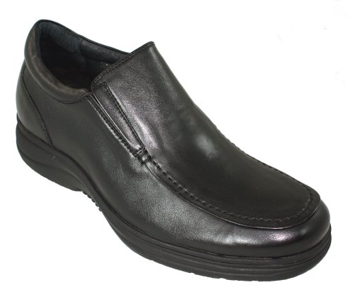 CALDEN - K3B783 - 2.6 Inches Taller - Height Increasing Shoes for Men (Black Slip On Casual Shoes)