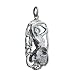 Silver 33x17mm Aquarius Zodiac Pendant