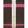 Western Cowgirl Window Treatment Panels - Bandana Print and Chocolate Microsuede - Set of 2