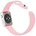 Apple Watch Band - FanTEK Soft Silicone Sport Style Replacement iWatch Strap for Apple Wrist Watch 38mm Models S/M Size (Vintage Rose)