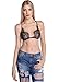 Wink Gal Women's Cami Floral Sheer Lace Cross Back Bralette Wire Free