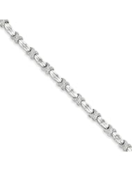 Genuine .925 Sterling Silver Diamond X Bracelet 10 Grams . 100% Satisfaction Guaranteed.
