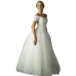 Wedding Dress Gown - White Bridal Gown, Informal Bridal Gown, Ball gown by Sean Collection (B8004) White