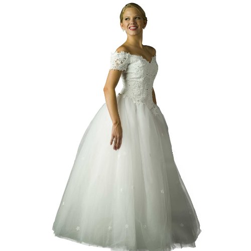 Wedding Dress Gown - White Bridal Gown, Informal Bridal Gown, Ball gown by Sean Collection (B8004) White