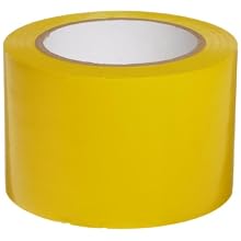 Brady 108' Length, 3" Width, B-725 Vinyl Tape, Yellow Color Aisle Marking Tape