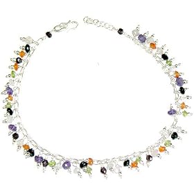 Indian Foot Jewelry Anklets Ankle Bracelet Silver 26 gms. 10.25  (anklt593) by Amethyst Anklets