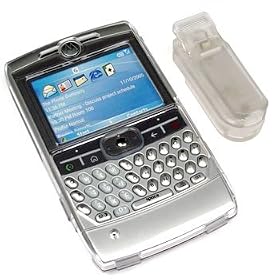 For Motorola Q Hard Case Cover Protector w/ Removable Clips - Crystal Clear