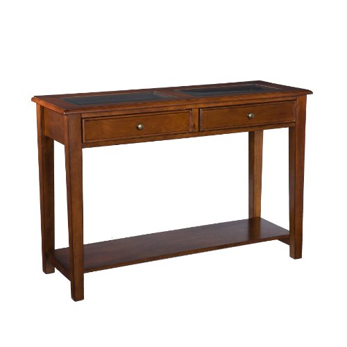 Southern Enterprises Valley Sofa Table, Walnut