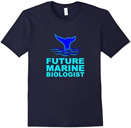 Men's Future Marine Biologist Ocean Whale T-Shirt Small Navy