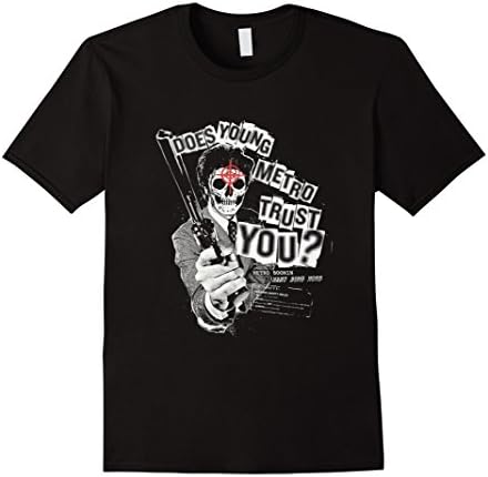 Men's Does Young Metro Trust You T-Shirt Large Black