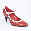 3 1/2 Inch Sexy Red Shoe High Heel Mary Jane Patent Leather Demonia