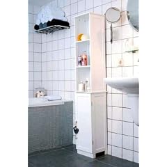 Badezimmerschrank Hochschrank Holz Wei�