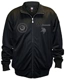NFL Men's Minnesota Vikings Pitch Black Track Jacket (Black, 2X-Large)