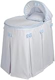 Baby Doll Bedding Diamond Velvetine Bassinet Set, Blue