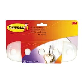 3M Command 17704 Key Holder with Adhesive Strips