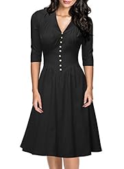 V-neck Vintage Ruched Short Sleeves Cotton/Spandex Evening Dress/Party Dress/Wedding Dress 