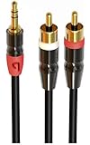 PlugLug-3.5mm to RCA (2) Stereo Audio Cable (8 Feet).