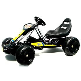 Superhero Stealth Battery-Operated Go Kart - Black