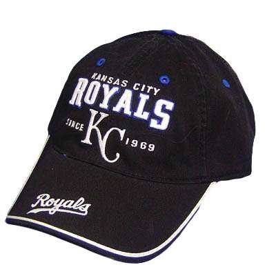 MLB KANSAS CITY ROYALS BLACK WHITE BASEBALL HAT CAP