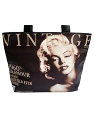 Marilyn Monroe Vintage Magazine Cover 60s Wide Tote Shoulder Bag Purse