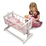 Heirloom Style Doll Cradle w/Blanket & Pillow