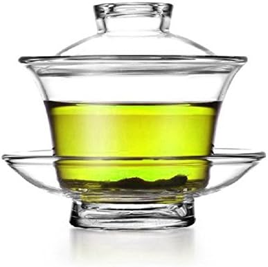 Home tea(TM) transparent chinese traditional gaiwan teacup(Cup, Saucer and Lid) 200ml