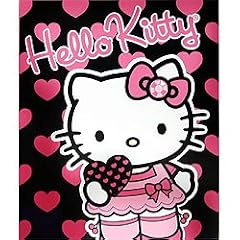 Sanrio Hello Kitty Heart Fleece Trow Bed Blanket (5