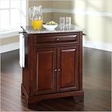 Crosley Furniture LaFayette Solid Granite Top Mahogany Kitchen Island