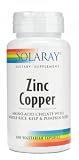 Solaray - Zinc Copper, 50mg / 2mg, 100 capsules