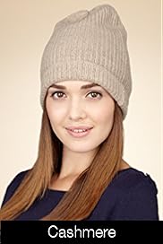 Pure Cashmere Ribbed Beanie Hat