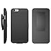 iPhone 6 Case, Rhidon® Super Slim Hard Shell Layer Holster Open-Face Sport Case with Holster Kickstand and Locking Belt Swivel Clip for Apple iPhone 6 6s (Black)