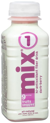 mix 1 Hi-Antioxidant Fiber Drink, Dark Berry, 11-Ounce Bottles (Pack of 12)