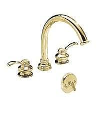 Kohler K-T12885-4-PB Fairfax Deck-Mount Bath Faucet Trim, Vibrant Polished Brass