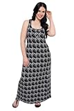 Torrid Plus Size Black and Grey Skull Maxi Dress