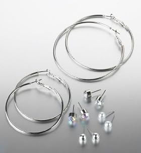 Hoop & Stud Earrings Set