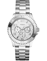 GUESS Womens U0231L1 Multi-Function Silver-Tone Sport Watch