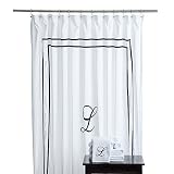 11pc Monogram L Shower Curtain & Towel Set