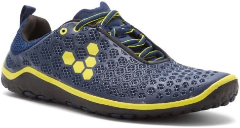 Vivobarefoot Men's EVO Lite M Trail Running Shoe,Navy/Sulphur,42 EU/9 M US