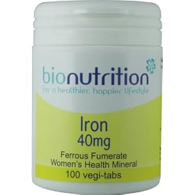 Bio Nutrition Iron 40mg : Women's health mineral : 100 vegi-tabs
