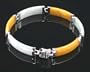 Sterling Silver Honey Yellow Light Green Jade Bracelet